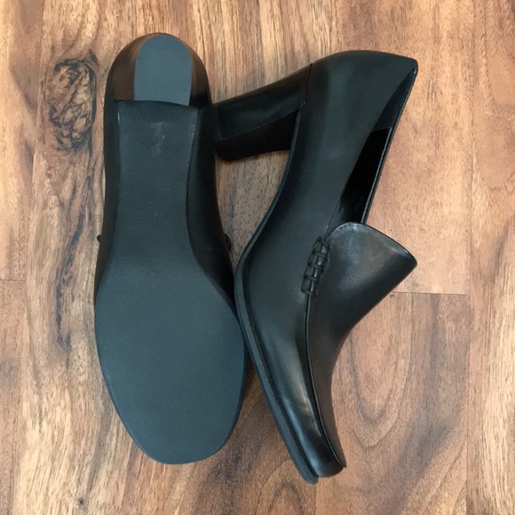 NWOT Franco Sarto 2.75 inch stacked block heel loafer-styled pump - Picture 6 of 8